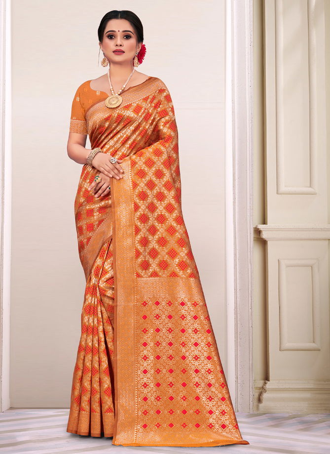 Riwazo Panihari Fancy Designer Wholesale Wedding Wear Patola Saree
